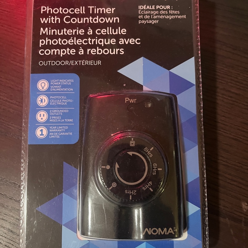 Black Photocell Timer with Countdown